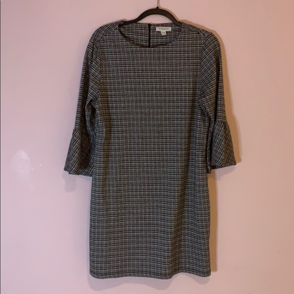 Black and white work shift dress size L